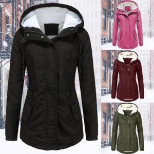 Fashion Women's Thickened Warm Down Jacket Long Winter Coat Hooded Parka Coat